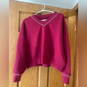 Abercrombie & Fitch Women's V-Neck Sweater - Red